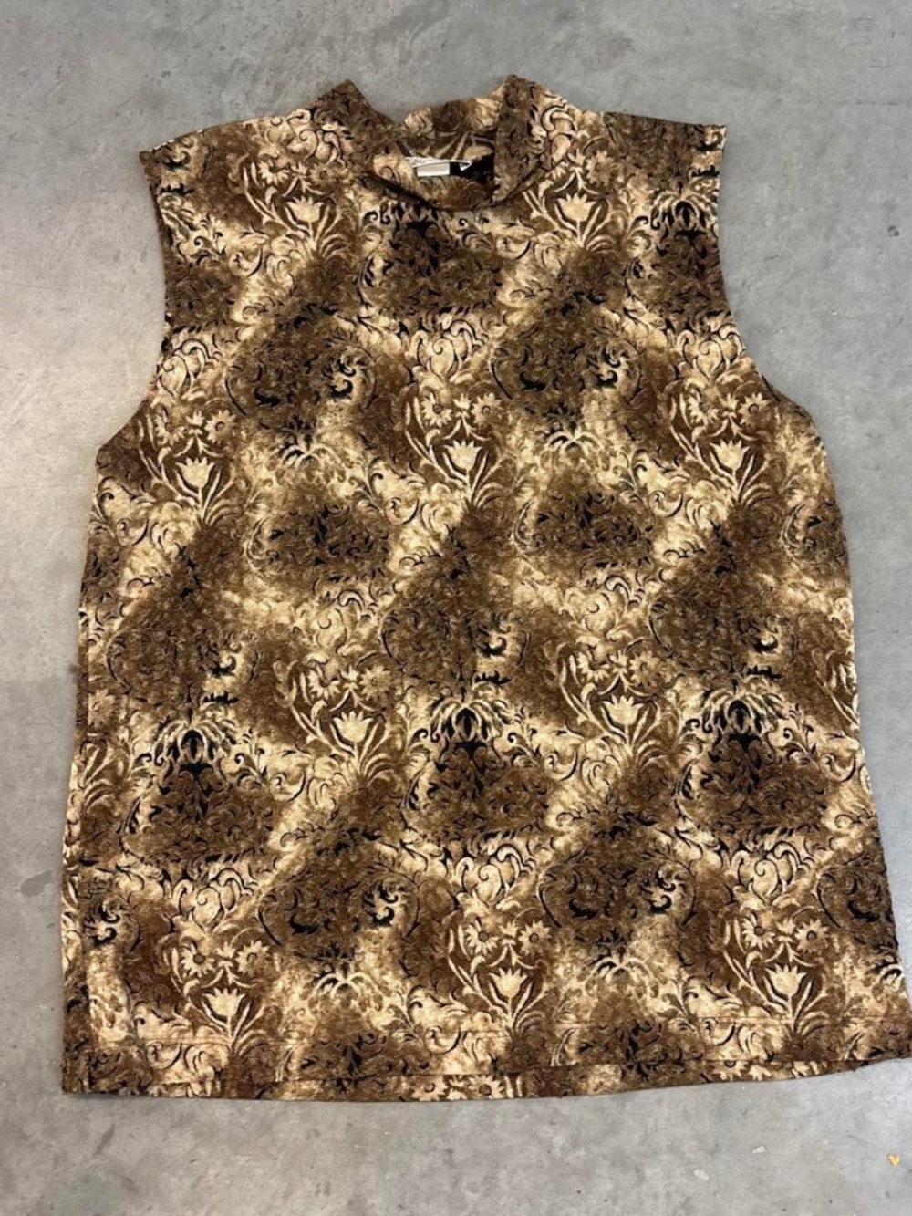 brown and tan Tube tank top  Christopher Bank XL size